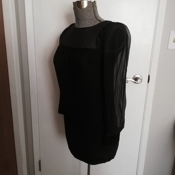 Bebe Little Black Bubble Silk Dress XS - Picture 3 of 11